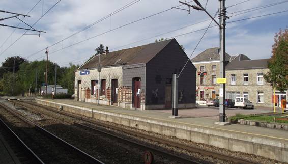 Estación de tren de Paliseul, al sur de Bélgica