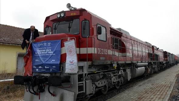 Llega a Erzurum el primer tren de exportación desde Turquía a China