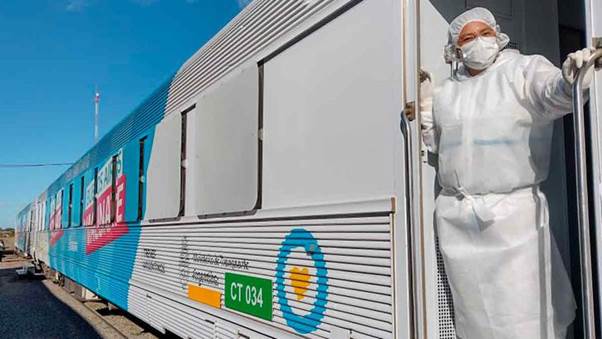 El Tren Sanitario inicia en Brandsen su quinto tramo que llegará hasta Mar del Plata