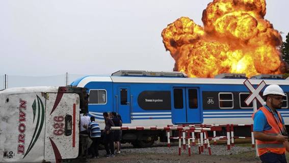 Choque de trenes: 200 personas participaron de un simulacro de emergencia