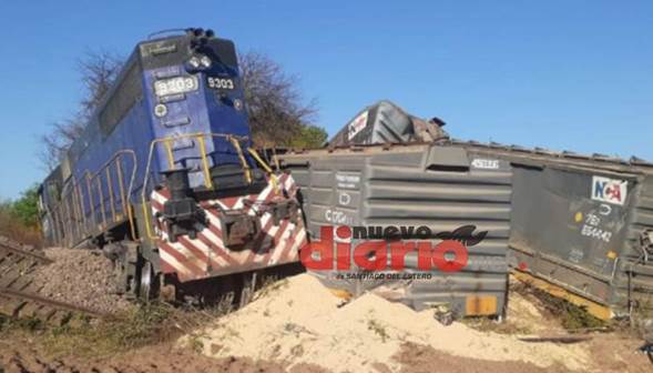 Descarriló un tren y terminó con dos personas lesionadas: La Policía busca a los autores