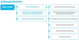 Orfila se autotituló 'CEO' en el organigrama oficial de la empresa estatal.