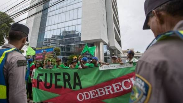 Protesta contra Odebrecht