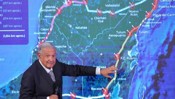 Recorrido del tren Maya.