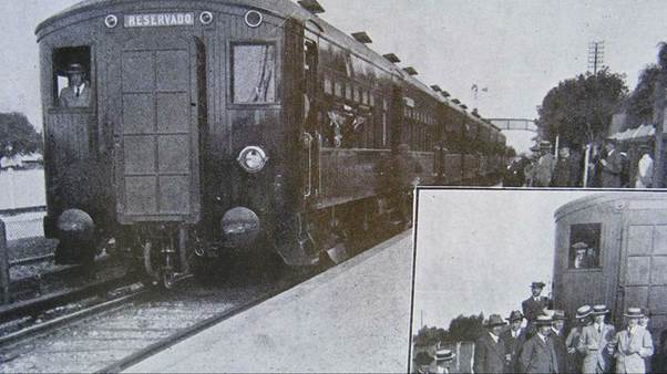 Primer tren eléctrico entre Retiro y Tigre, con carrocería de madera, funcionó entre 1916 y 1931