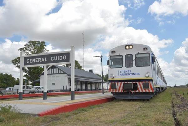 En la estación Guido se hace la combinación hacia Divisadero de Pinamar. Foto Trenes Argentinos